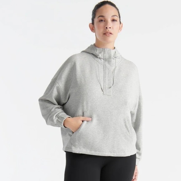 knix Tops - 012 KNIX Women’s Good to Go Fleece Oversized Hoodie - Grey, XXL